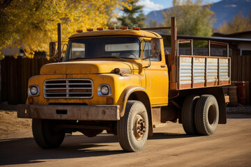 A beautiful and dirty old vintage Truck.