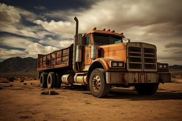 Obraz premium A beautiful and dirty old vintage Truck.