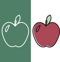 icon fruit apple healthy natural