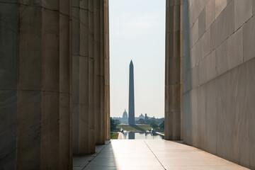 Scenic View Of iconic Washington Monument, Washington DC, USA.
