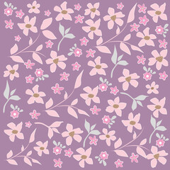 Fondo floral en tonos rosas y lilas.