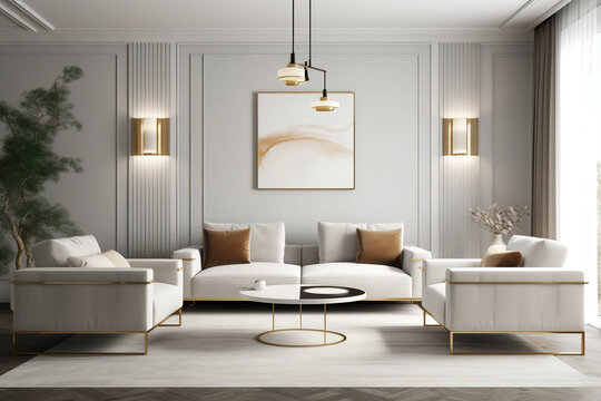 Fototapeta  Light living room interior