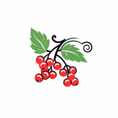 Currant in cartoon, doodle style. 2d vector illustration in logo, icon style. AI Generative