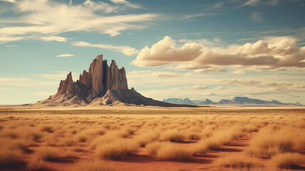 Fototapeta na wymiar Shiprock New Mexico Southwestern Desert Landscape