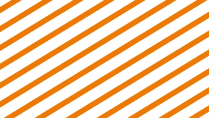 Foto op Canvas White and orange diagonal stripes © Gnevkovska