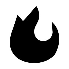 Fototapeta premium Solid Fire icon