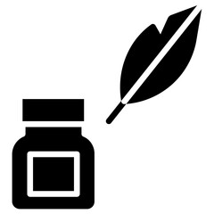 Solid Feather ink icon