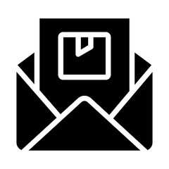 Solid Package Box Mail icon