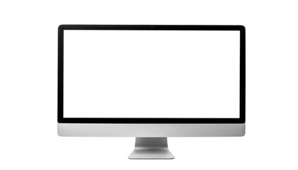 desktop computer screen mockup, png file of isolated cutout object with shadow on transparent background.
