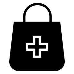 Obraz premium Solid Office Bag icon