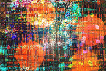 Color Abstract Paint Matrix