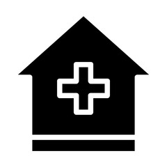 Fototapeta premium Solid Medicine Clinic icon