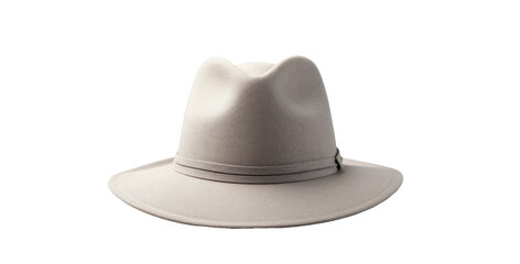 classic gray women's hat, png file of isolated cutout object with shadow on transparent background.