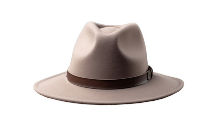classic gray hat, png file of isolated cutout object with shadow on transparent background.
