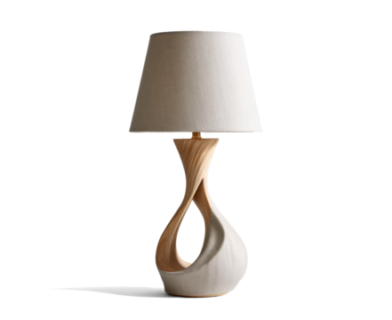 elegant vintage table lamp , png file of isolated cutout object with shadow on transparent background.