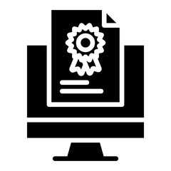 Solid Monitor Certificate icon