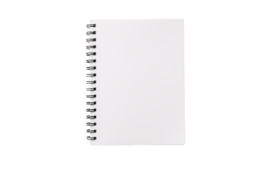 spring notepad front view, png file of isolated cutout object on transparent background.