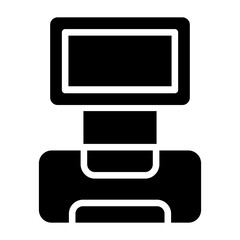 Solid camera flash icon