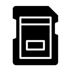 Solid Sd card icon