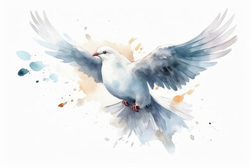White dove that represents Peace. Generative AI.