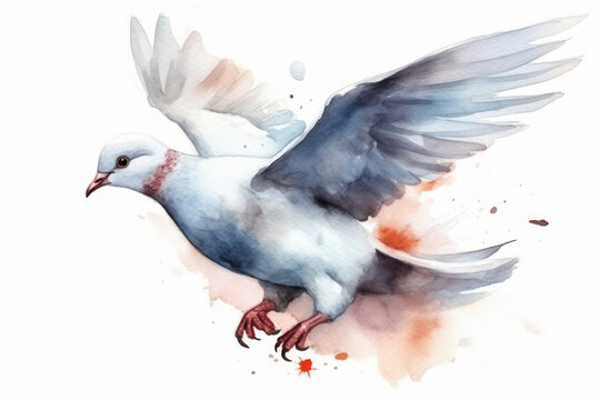 White dove that represents Peace. Generative AI.