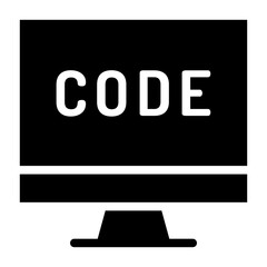 Solid Monitor Code icon