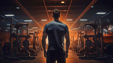 fitness musculation. sport dépassement de soi généré par IA 