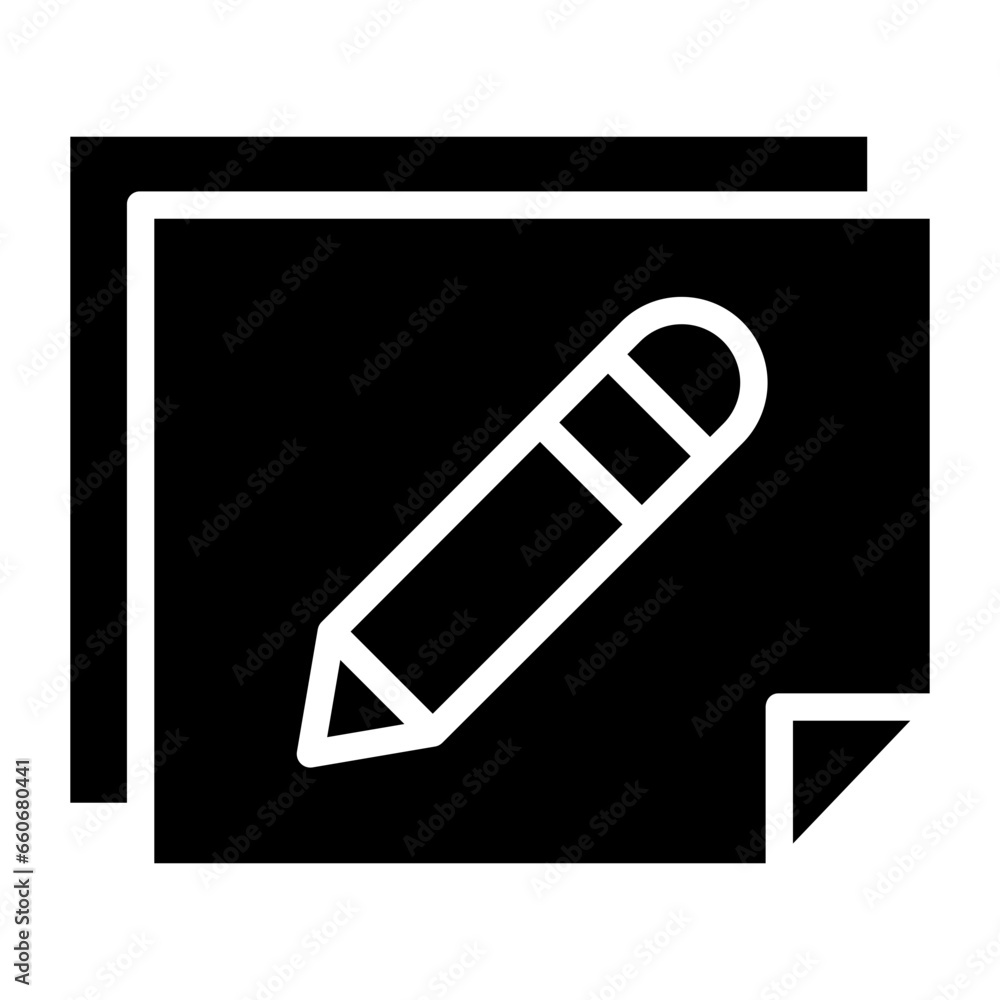 Poster solid notes icon