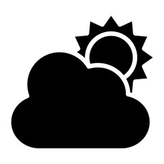 Solid Summer cloud icon
