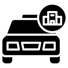 Solid Hotel Car icon