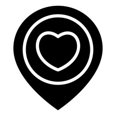 Solid school map icon