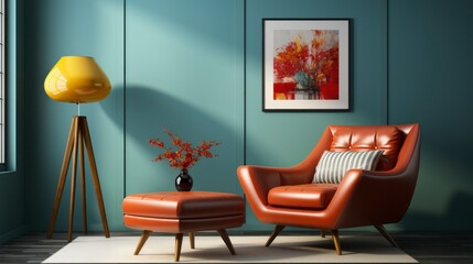 Colorful interior and armchair