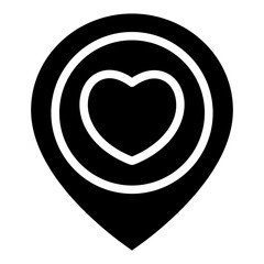 Solid Heart Location icon