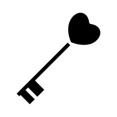 Solid Heart Key icon