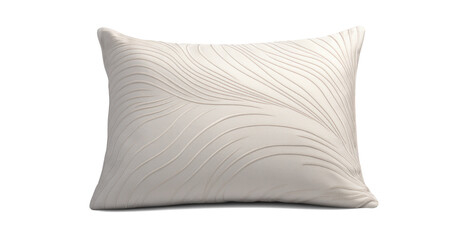 sofa decorative pillow with pattern, png file of isolated cutout object with shadow on transparent background.