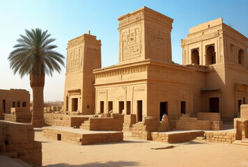 Fototapeta na wymiar Grand Egyptian building