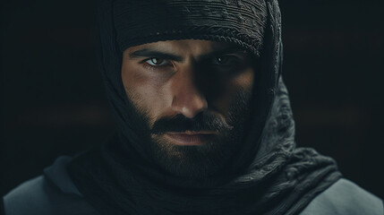 Grace and Resilience: The Middle Eastern Stare, generative ai