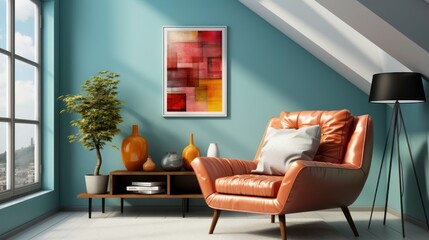 Colorful interior and armchair