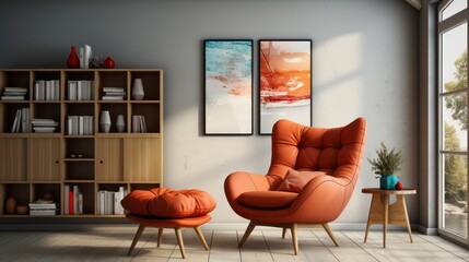 Colorful interior and armchair