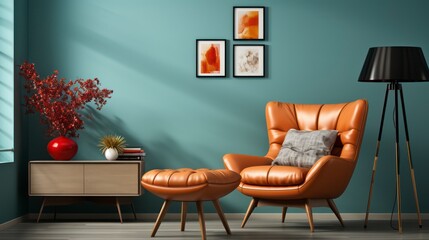 Colorful interior and armchair