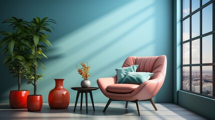 Colorful interior and armchair