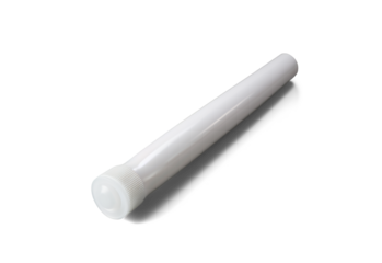 empty tube mockup, png file of isolated cutout object with shadow on transparent background.