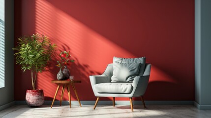 Colorful interior and armchair
