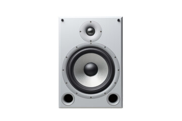 Fototapeta premium white powerful speaker, png file of isolated cutout object with shadow on transparent background.