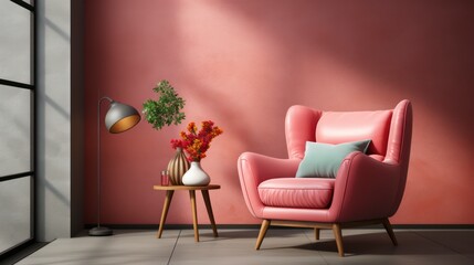 Colorful interior and armchair