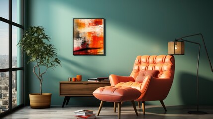 Colorful interior and armchair