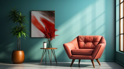 Colorful interior and armchair