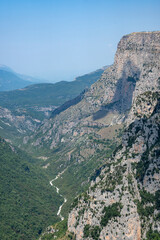 Fototapeta na wymiar Summer view of Vikos gorge, Zagori, Epirus, Greece