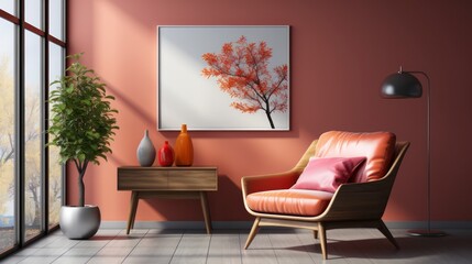 Colorful interior and armchair