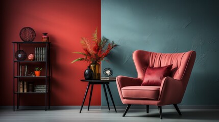 Colorful interior and armchair